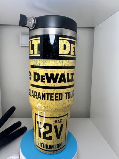 30oz Tools Water Bottle Tumbler with Flip Straw