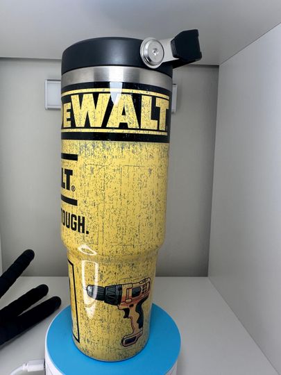 30oz Tools Water Bottle Tumbler with Flip Straw