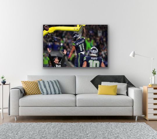 Smith-Njigba Seahawks Touchdown Dunk Football Poster