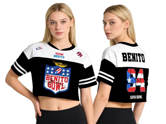 Puerto Rico Team Jersey,Team Benito 94 Sports Shirt,Benito Bowl Crop Top,Mesh Jersey,Bad Bunny LX Shirt,Gift for Fan Player