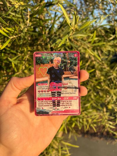 MGK Tickets To My Downfall Pocket Mon Style Acrylic Card