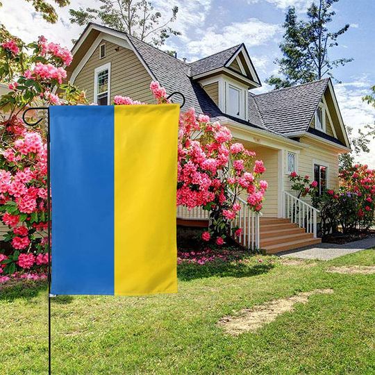 We Stand With Ukraine Garden Flag  Ukrainian Flag Yard Decor