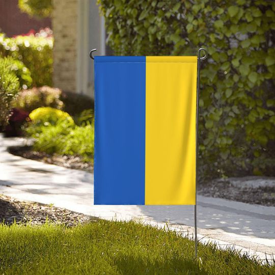 We Stand With Ukraine Garden Flag  Ukrainian Flag Yard Decor