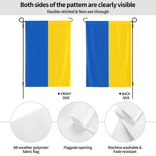 We Stand With Ukraine Garden Flag  Ukrainian Flag Yard Decor