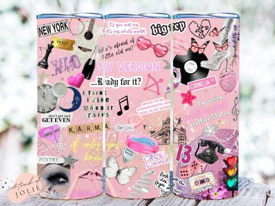 My Version - Pop Singer Inspiration Collage - Tumbler Wrap