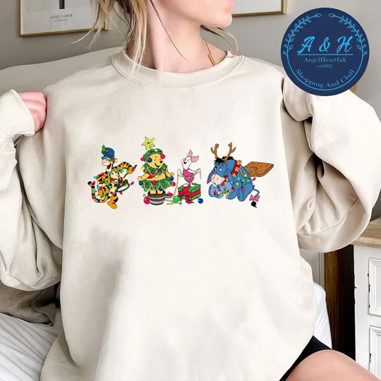 Winnie The Pooh Christmas Sweatshirt, Disneyland Christmas Sweatshirt