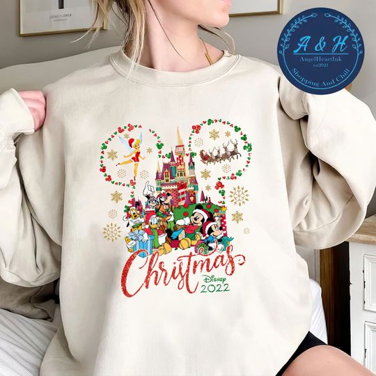 Vintage Disney Christmas 2022 Sweatshirt, Disneyland Christmas Sweatshirt