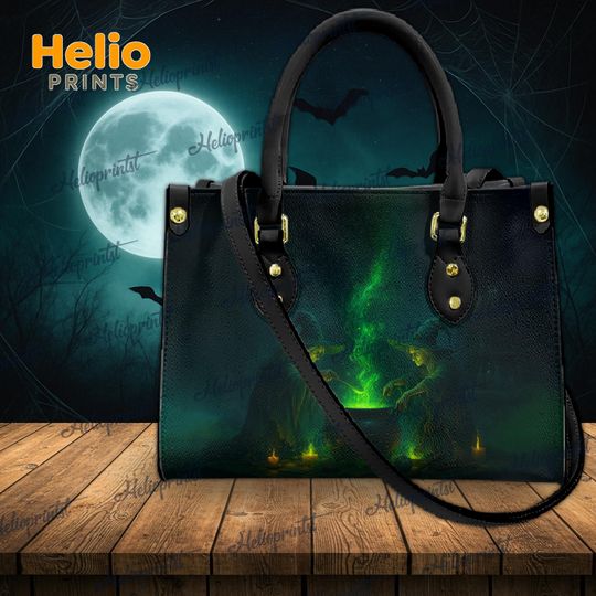 Witch Halloween Leather Handbag