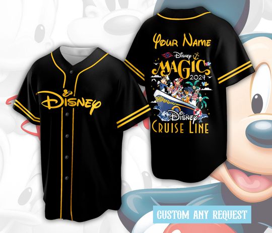Custom Disneyland Baseball Jersey Disney Vacation Matching