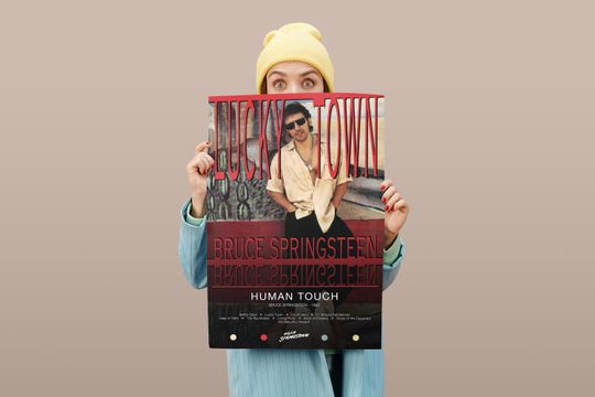 Bruce Springsteen Poster | Lucky Town Poster | Album Poster Prints | Wall Decor Posters