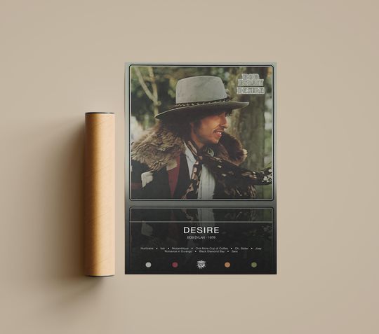 Bob Dylan Poster | Desire Poster | Album Poster Prints | Wall Decor Posters