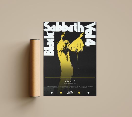 Black Sabbath Poster | Vol. 4 Poster | Album Poster Prints
