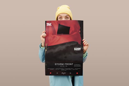 Billy Joel Poster | Storm Front Poster | Album Poster Prints | Wall Decor Posters