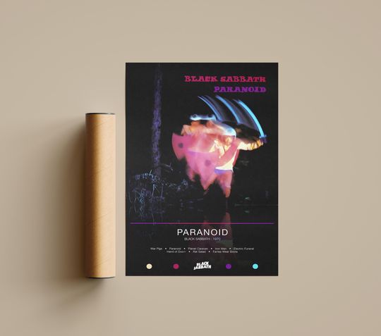 Black Sabbath Poster | Paranoid Poster | Album Poster Prints