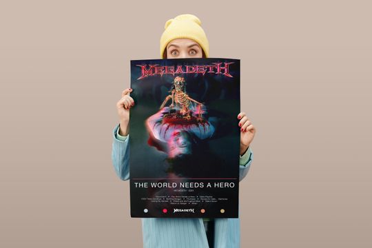 Megadeth Poster | The World Needs a Hero Poster | Album Poster Prints
