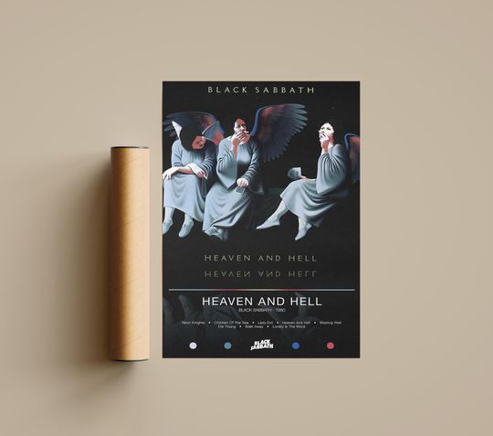 Black Sabbath Poster | Heaven and Hell Poster | Album Poster Prints
