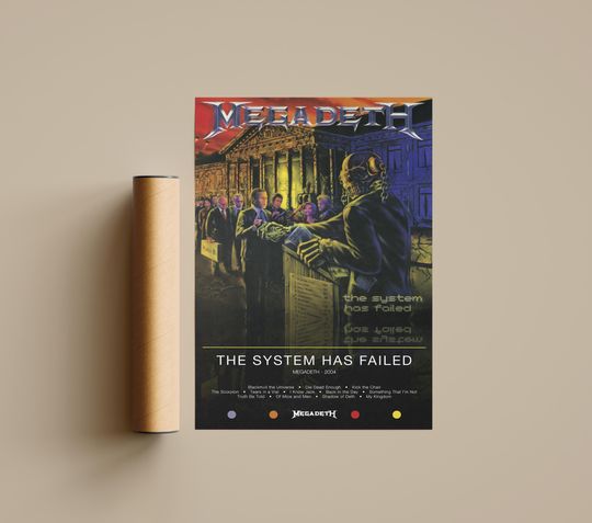 Megadeth Poster | The System Has Failed Poster | Album Poster Prints