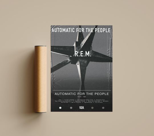 R.E.M Poster | Automatic for the People Poster | Album Poster Prints | Wall Decor Posters