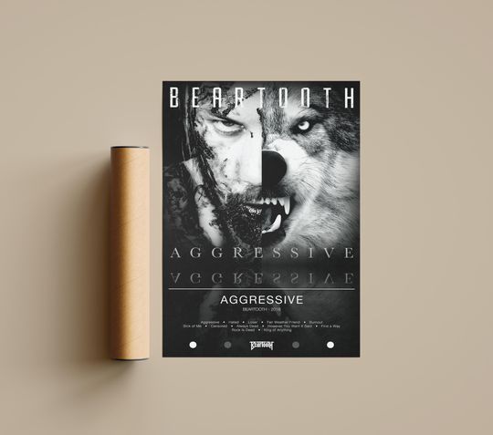 Beartooth Poster | Aggressive Poster | Album Poster Prints | Wall Decor Posters