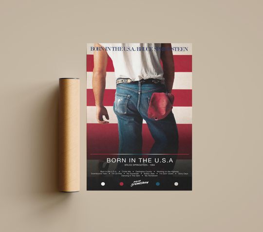 Bruce Springsteen Poster | Born In The U.S.A. Poster | Album Poster Prints