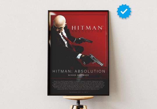 Hitman: Absolution Poster | Gaming Poster | Video Game Prints | Wall Decor Posters | Gaming Gift | Video Game Poster | Gaming Decor