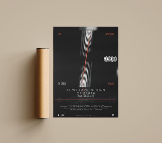The Strokes Poster | First Impressions On Earth Poster | Album Poster Prints | Wall Decor Posters | Album Cover | Rock Music Poster