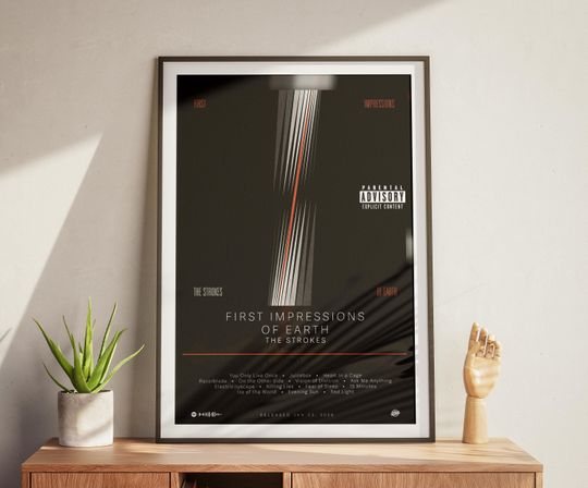 The Strokes Poster | First Impressions On Earth Poster | Album Poster Prints | Wall Decor Posters | Album Cover | Rock Music Poster