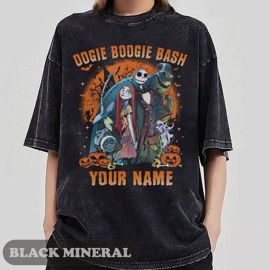 Personalized Oogie Boogie Bash 2024 Mineral Wash Shirts, Disneyland Halloween party Tee