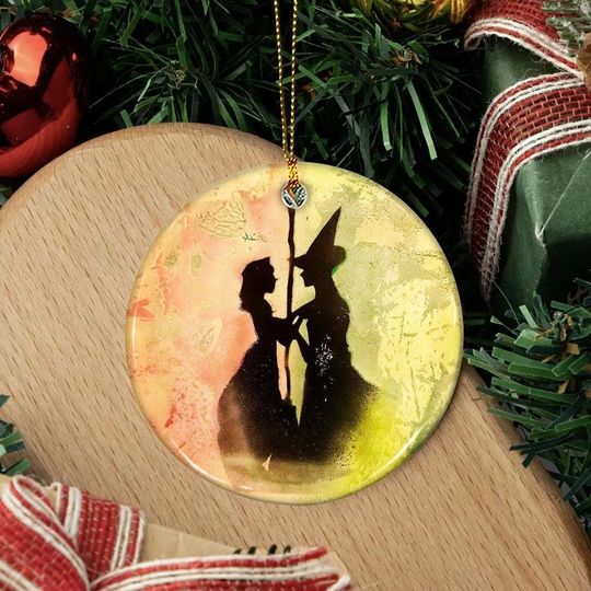 Wicked Ceramic Ornament, Broadway Musical Gift, Christmas Decoration, Friends Gift, Xmas Ornament