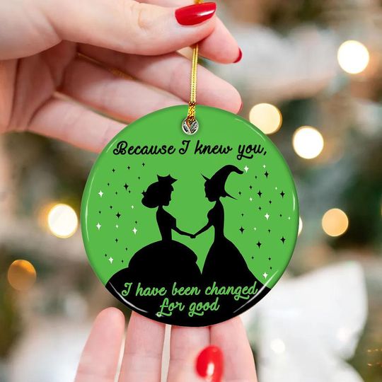 Wicked Ceramic Ornament for Broadway Musical Fans, Christmas Gift, Friends Gift