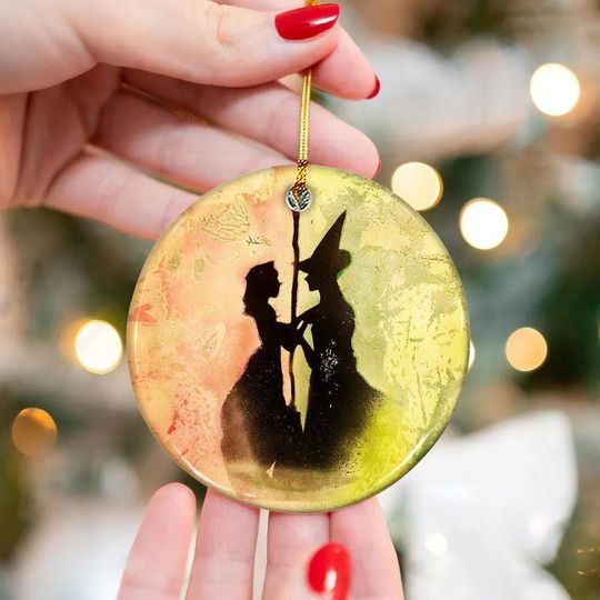 Wicked Ceramic Ornament, Broadway Musical Gift, Christmas Decoration, Friends Gift, Xmas Ornament