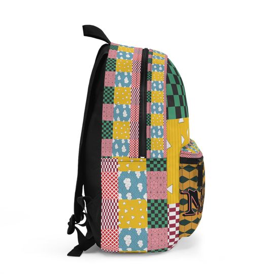 Custom Anime Kimono pattern Backpack ,back to school, slayer bag , Pre-k Grad school, high school, demon backpack, Personalized backpack