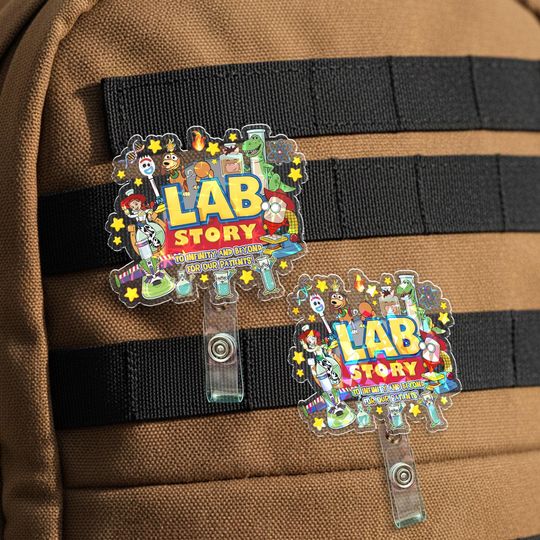 Lab Story Lab Week 2026 Badge Reel, Medical Laboratory Professional Gift, Retractable ID Holder for Lab Techs, Fun Lab Accessory OHZF11