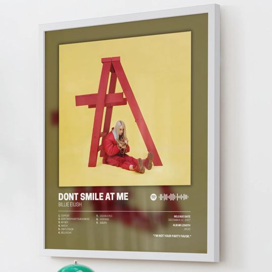 Billie Eilish Poster  dont smile at me Album Art