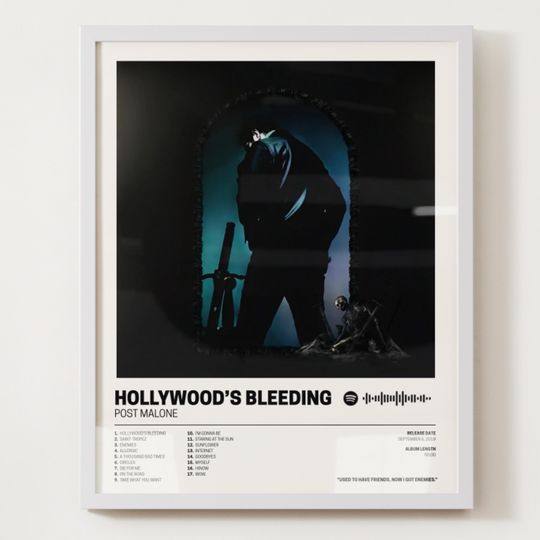 Post Malone Poster  Hollywoods Bleeding Album Art