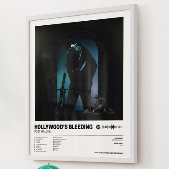 Post Malone Poster  Hollywoods Bleeding Album Art