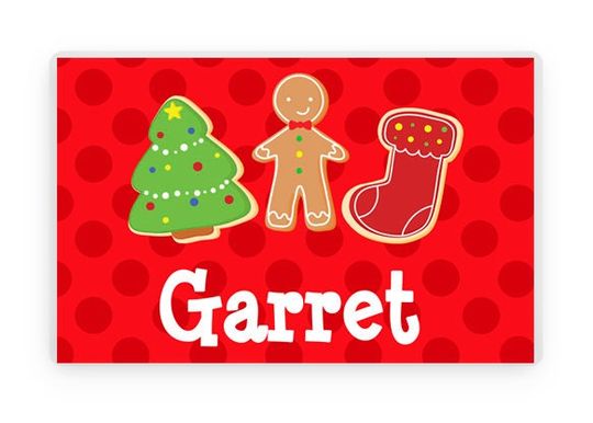 Personalized Christmas Placemat, Cookie Decorating, Kids Gift