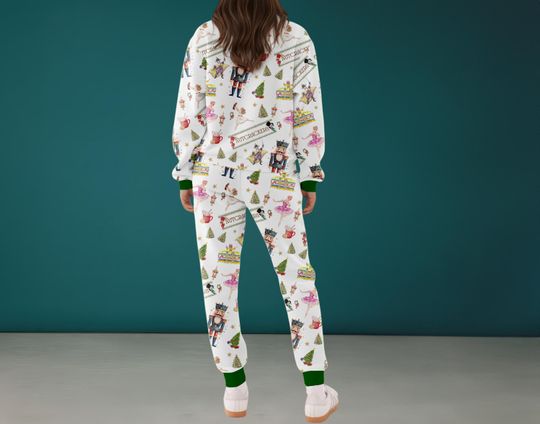 Nutcracker Christmas Silky Satin Pajama Set For Women And Kids