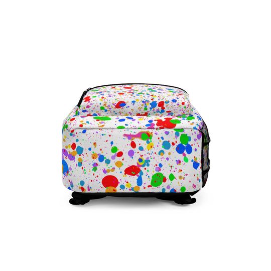 Splatter Art Backpack, Student Rucksack
