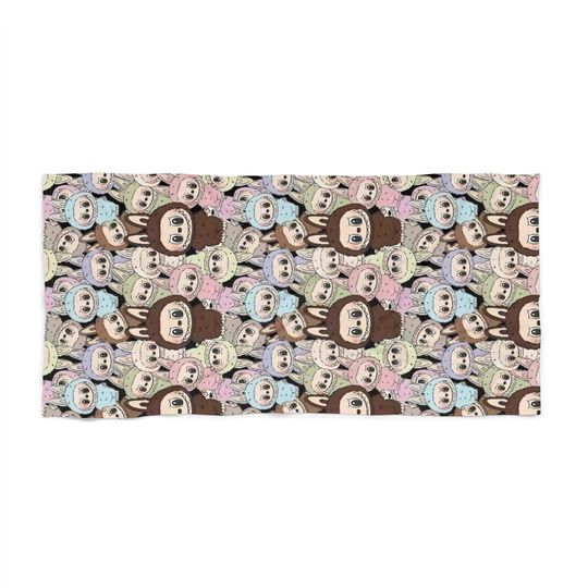 Labubu Beach Towel for Kids - Fun Summer Essentials and Unique Gift Idea