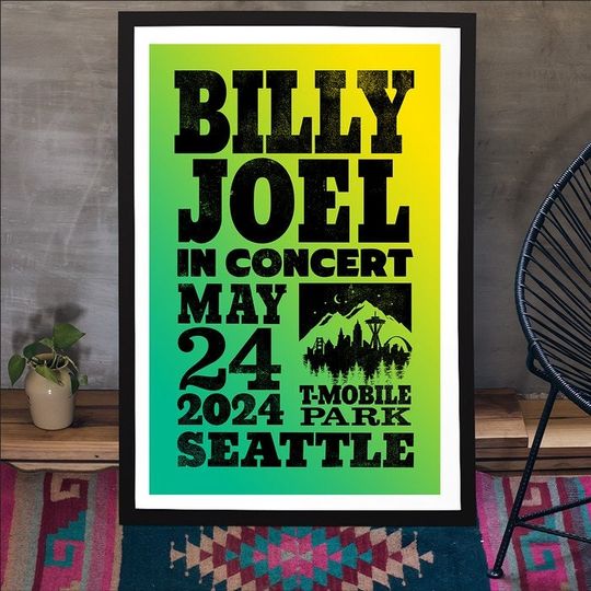 Billy Joel Tour 2024 Seattle, WA Poster