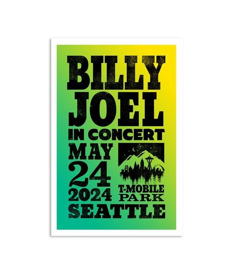 Billy Joel Tour 2024 Seattle, WA Poster
