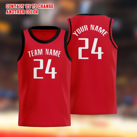 Custom Basketball Jersey Personalized Uniform Team Name Number Logo Houston Shirt
