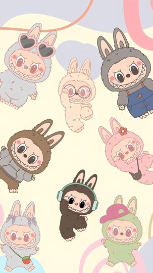 Labubu Kids Rug, Cartoon Playroom Carpet, Machine Washable