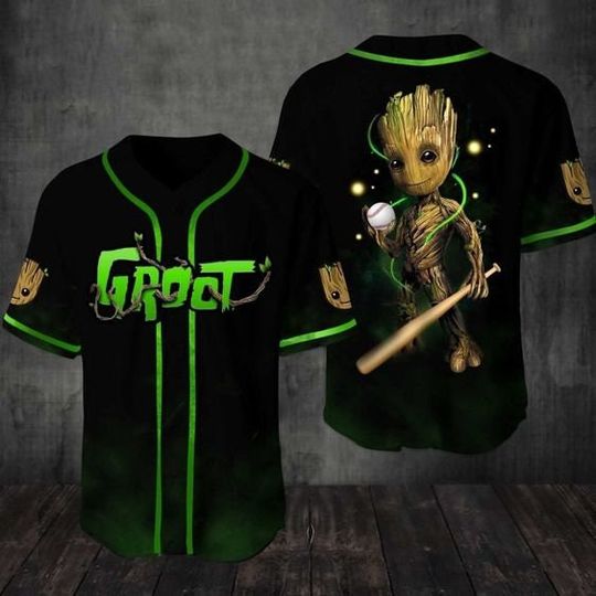 Groot Marvel Avengers Baseball Jersey Shirt, Skull Baseball Jersey