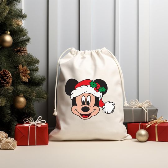 Christmas Mickey Santa Sack: Xmas Gift Bag