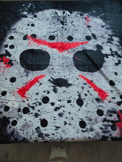 Jason Mask Fleece Throw Blanket: Horror Movie Decor