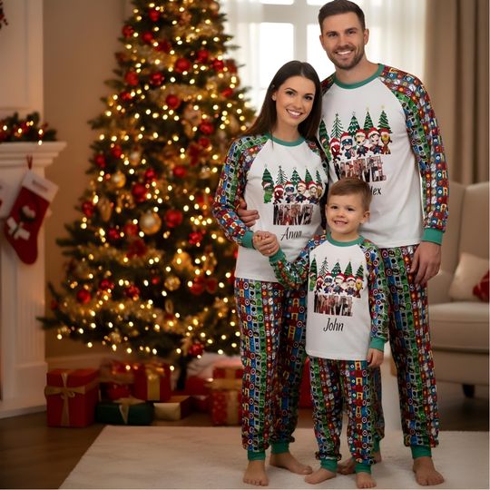 Personalized Marvel Pajamas Set, Custom Name Pajamas Family Set, Spiderman Outfit Pajamas, Movie Gift For Fans, Matching Family Pajamas