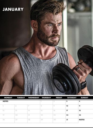 Chris Hemsworth 2026 Wall Calendar