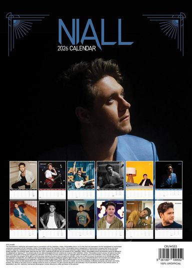 Niall Horan 2026 Wall Calendar